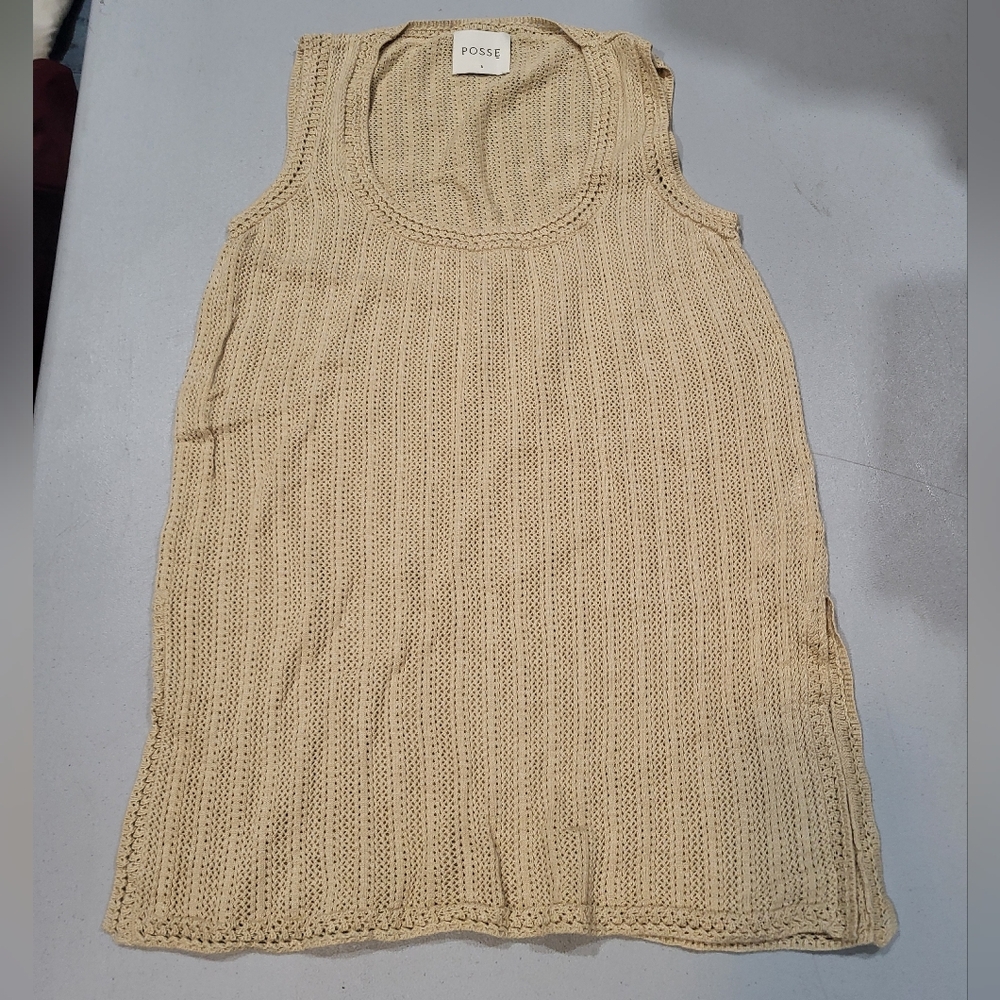 Posse Tan Knit Tank Top